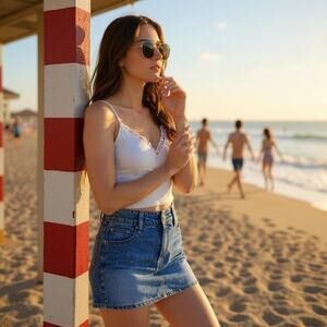 XOXO 90s Y2K Blue Denim Micro Skirt Low Rise Sz 3/4 Vampires Diaries Festival